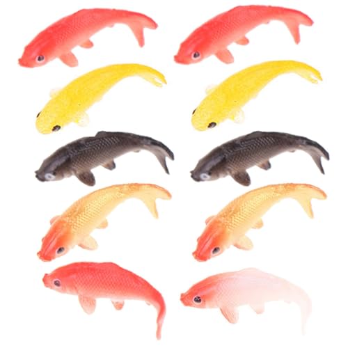 Mikikit 10Stücke Koi Figuren Tierdekoration für Aquarium und Puppenhaus Modelle zur Verschönerung von Miniaturwelten und Teichlandschaften Mikikit 10Stücke Koi Figuren Tierdekoration für Aquarium und Puppenhaus Modelle zur Verschönerung von Miniaturwelten und Teichlandschaften von Mikikit