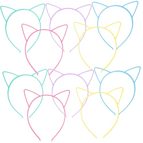 Mikikit 10Stücke Niedliches Haarband mit Katzenohren Teiliges Bunten Farben für Party Karneval und Cosplay Leicht Mikikit 10Stücke Niedliches Haarband mit Katzenohren Teiliges Bunten Farben für Party Karneval und Cosplay Leicht von Mikikit