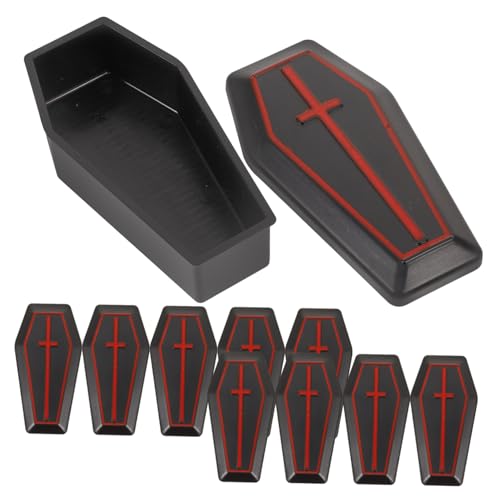 Mikikit 10Stücke Sargboxen für Halloween Dekoration Realistische Mini Särge Streich Requisiten und Aufbewahrung für Süßigkeiten für Gruselige Partys Mikikit 10Stücke Sargboxen für Halloween Dekoration Realistische Mini Särge Streich Requisiten und Aufbewahrung für Süßigkeiten für Gruselige Partys von Mikikit
