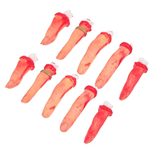 Mikikit 10Stücke Teiliges Gefälschte Blutige Finger für Halloween Dekoration Realistische Abgetrennte Finger Requisiten für Gruselige Partys und Schaurige Räume Streiche Mikikit 10Stücke Teiliges Gefälschte Blutige Finger für Halloween Dekoration Realistische Abgetrennte Finger Requisiten für Gruselige Partys und Schaurige Räume Streiche von Mikikit