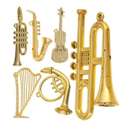 Mikikit 12 Stück Dekoratives Zubehör für Musikinstrumente Kindermusikinstrument Puppenhaus-Miniaturen Ornamente für Musikinstrumente Posaune Ornament Plastik Golden Mikikit 12 Stück Dekoratives Zubehör für Musikinstrumente Kindermusikinstrument Puppenhaus-Miniaturen Ornamente für Musikinstrumente Posaune Ornament Plastik Golden von Mikikit