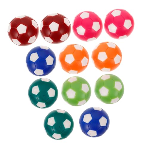Mikikit 12 Stück Mini-fußballmaschine Zubehör Für Fußballspiele Tischspielbälle Tischfußballspielbälle Foosball -tischzubehör Foosballball Kickertischteile Umweltfreundlicher Kunststoff von Mikikit