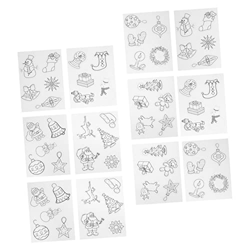 Mikikit 12 Stück Teiliges Weihnachts Schrumpffolien mit Mustern Hitzeempfindliche Blanko Schrumpfblätter für DIY Basteln Kreative Handarbeit Robustes Material für Weihnachtsdekoration und Mikikit 12 Stück Teiliges Weihnachts Schrumpffolien mit Mustern Hitzeempfindliche Blanko Schrumpfblätter für DIY Basteln Kreative Handarbeit Robustes Material für Weihnachtsdekoration und von Mikikit