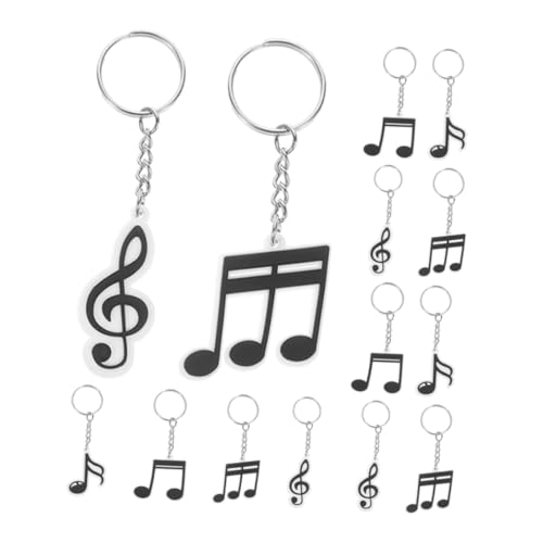 Mikikit 12-teiliges Set Schlüsselanhänger Mit Musiknoten Favorisieren Musical Musikalische Gastgeschenke Karaoke Thematisiert Geburtstagsgeschenke Zum Thema Musik Dekorationen Schwarz Pvc Mikikit 12-teiliges Set Schlüsselanhänger Mit Musiknoten Favorisieren Musical Musikalische Gastgeschenke Karaoke Thematisiert Geburtstagsgeschenke Zum Thema Musik Dekorationen Schwarz Pvc von Mikikit