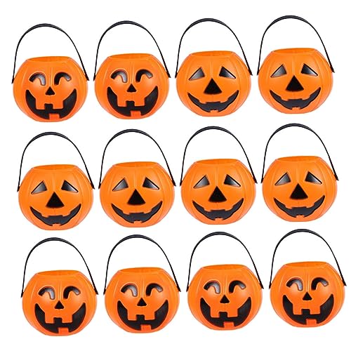 Mikikit 12Stücke Halloween Kürbis Eimer mit Griff Süßigkeitenhalter im Kürbis Design für Party Snack Aufbewahrung für Halloween Feiern und Kinderkostüme Zufällige Mikikit 12Stücke Halloween Kürbis Eimer mit Griff Süßigkeitenhalter im Kürbis Design für Party Snack Aufbewahrung für Halloween Feiern und Kinderkostüme Zufällige von Mikikit