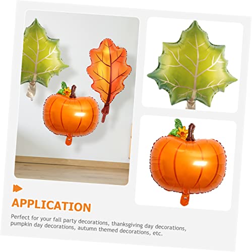 Mikikit 18 Stück Teiliges Herbst Partyballon Aluminiumfolie mit Kürbis Ahorn und Tannenzapfenmotiven für Thanksgiving Hochzeit Geburtstagsfeier Dekoration Robust und Farbenfroh von Mikikit
