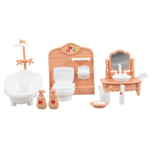 Mikikit 1Satz Badezimmermöbel Set für Puppenhaus Teiliges Set mit Badewanne und Toilettenbecken für Kreative Fotografie und Puppenhausdekoration Exquisite Verarbeitung Mikikit 1Satz Badezimmermöbel Set für Puppenhaus Teiliges Set mit Badewanne und Toilettenbecken für Kreative Fotografie und Puppenhausdekoration Exquisite Verarbeitung von Mikikit