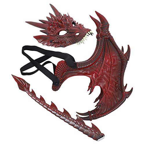 Mikikit 1Satz Drachen Kostüm mit Maske und Flügeln Upgrade Leichte Cosplay Verkleidung für Halloween und Partys Jungen Mikikit 1Satz Drachen Kostüm mit Maske und Flügeln Upgrade Leichte Cosplay Verkleidung für Halloween und Partys Jungen von Mikikit
