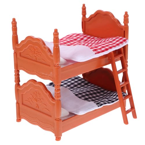 Mikikit 1Satz Etagenbett Modell für Puppenhaus Teiliges Mini Möbelset mit Kissen und Bettlaken für Kreative Spielwelten und Kinderzimmer Dekoration Perfektes Puppenhaus Zubehör Mikikit 1Satz Etagenbett Modell für Puppenhaus Teiliges Mini Möbelset mit Kissen und Bettlaken für Kreative Spielwelten und Kinderzimmer Dekoration Perfektes Puppenhaus Zubehör von Mikikit