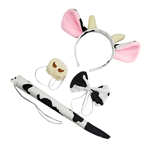 Mikikit 1Satz Halloween Cow Kostüm für Kuhkopfband mit Hörnern Halloween Partys Bühnenaufführungen Rollenspiele Mikikit 1Satz Halloween Cow Kostüm für Kuhkopfband mit Hörnern Halloween Partys Bühnenaufführungen Rollenspiele von Mikikit