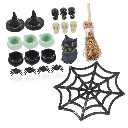 Mikikit 1Satz Halloween Dekorationen Kunststoff Figuren für Puppenhaus und Party Deko Kreative und Langlebige Accessoires für Halloween Feiern und Garten Ornamente von Mikikit