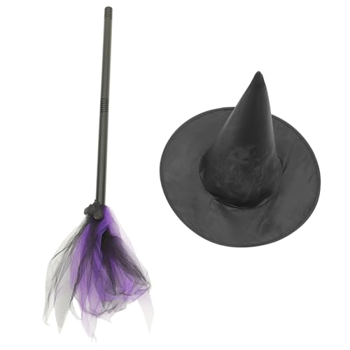 Mikikit 1Satz Hexen Kostüm mit Abnehmbarem Besen und Hut für Halloween Kreative Requisite für Kostümpartys und Bühnenauftritte Fledermaus Besen und Teiliges Mikikit 1Satz Hexen Kostüm mit Abnehmbarem Besen und Hut für Halloween Kreative Requisite für Kostümpartys und Bühnenauftritte Fledermaus Besen und Teiliges von Mikikit