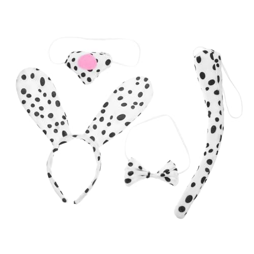 Mikikit 1Satz Hundekostüm Set für Teiliges Welpen Kostüm mit Stirnband für Halloween Cosplay Festlichkeiten Weiche Materialien für Partys von Mikikit