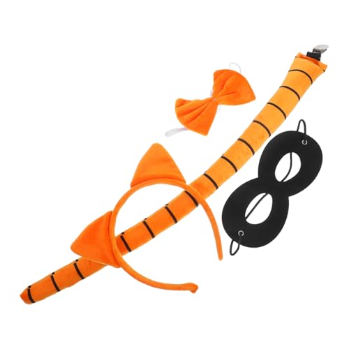 Mikikit 1Satz Katzenkostüm für Teiliges Tierkostüm mit Katzenohren Haarreif Katzenschwanz und Augenmaske Perfektes Cosplay Zubehör für Halloween Partys und Rollenspiele Leicht Mikikit 1Satz Katzenkostüm für Teiliges Tierkostüm mit Katzenohren Haarreif Katzenschwanz und Augenmaske Perfektes Cosplay Zubehör für Halloween Partys und Rollenspiele Leicht von Mikikit