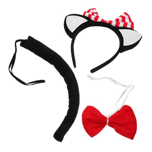 Mikikit 1Satz Katzenohren Haarband für Cosplay Schwarzes Tierkostüm mit Fliege für Halloween Karneval Geburtstagsfeiern Bühnenaufführungen Leicht Mikikit 1Satz Katzenohren Haarband für Cosplay Schwarzes Tierkostüm mit Fliege für Halloween Karneval Geburtstagsfeiern Bühnenaufführungen Leicht von Mikikit