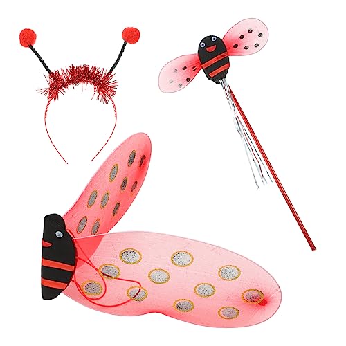 Mikikit 1Satz Ladybug für Kostümzubehör mit Haarreif Märchenstock für Fasching Karneval Kinderfeste Leicht Tragbar Teiliges Mikikit 1Satz Ladybug für Kostümzubehör mit Haarreif Märchenstock für Fasching Karneval Kinderfeste Leicht Tragbar Teiliges von Mikikit