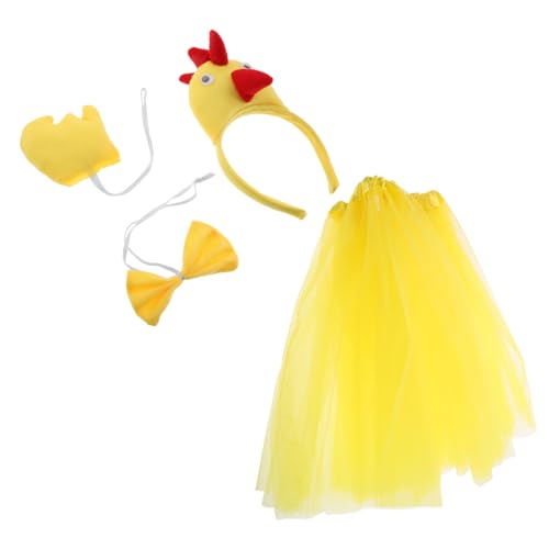 Mikikit 1Satz Lustiges Hühnerkostüm mit Tutu Rock Haarreif Charmanter Hahn Look für Geburtstagsfeiern Cosplay Themenpartys Mikikit 1Satz Lustiges Hühnerkostüm mit Tutu Rock Haarreif Charmanter Hahn Look für Geburtstagsfeiern Cosplay Themenpartys von Mikikit