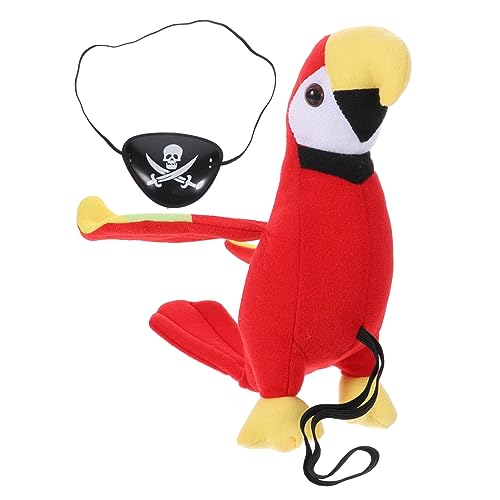 Mikikit 1Satz Papagei Kostümzubehör für Piratenpartys Teiliges mit Schulterpapagei und Augenmaske Halloween und Cosplay Events von Mikikit