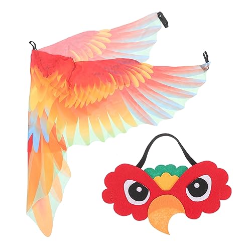 Mikikit 1Satz Papageienkostüm für Flügeln Vogelmaske für Halloween Karneval Fotografie Leicht Kreatives Rollenspielzubehör Mikikit 1Satz Papageienkostüm für Flügeln Vogelmaske für Halloween Karneval Fotografie Leicht Kreatives Rollenspielzubehör von Mikikit
