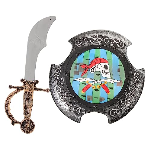 Mikikit 1Satz Piraten Schild Spielset für Fantastisches Rollenspiel Zubehör für Halloween Kostümpartys Kreatives Design Leuchtenden Farben Sicheres von Mikikit