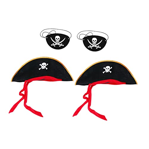 Mikikit 1Satz Piratenhut mit Augenmaske Kreatives Halloween Kostüm Accessoire mit Schädelmuster für Themenpartys und Schulaufführungen Hüte Augenmasken Mikikit 1Satz Piratenhut mit Augenmaske Kreatives Halloween Kostüm Accessoire mit Schädelmuster für Themenpartys und Schulaufführungen Hüte Augenmasken von Mikikit