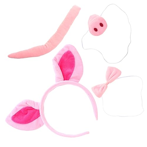 Mikikit 1Satz Schweineohren Fliege Teiliges Kostümzubehör für Halloween Karneval und Kinderpartys Lustiges Tierkostüm Accessoire Mikikit 1Satz Schweineohren Fliege Teiliges Kostümzubehör für Halloween Karneval und Kinderpartys Lustiges Tierkostüm Accessoire von Mikikit
