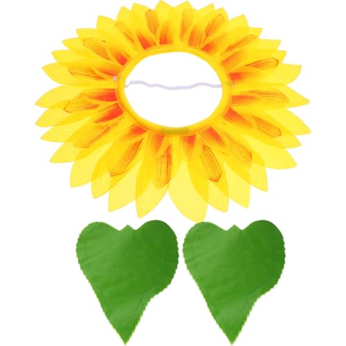 Mikikit 1Satz Sonnenblumen Kopfbedeckung mit Passenden Blatthandschuhen Lustiges Kostümzubehör für Partys und Auftritte für Teenager aus Strapazierfähigem Stoffmaterial Gefertigt Mikikit 1Satz Sonnenblumen Kopfbedeckung mit Passenden Blatthandschuhen Lustiges Kostümzubehör für Partys und Auftritte für Teenager aus Strapazierfähigem Stoffmaterial Gefertigt von Mikikit