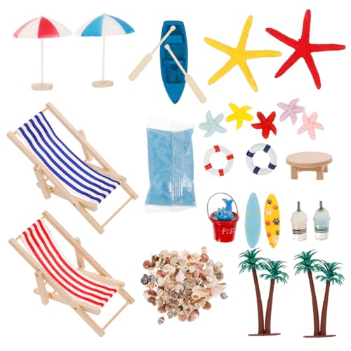 Mikikit 1Satz Strand Teiliges Strandstuhl für DIY Dollhouse Mikro Sommerszenen Dekoration für Kreative und Kinderprojekte Mikikit 1Satz Strand Teiliges Strandstuhl für DIY Dollhouse Mikro Sommerszenen Dekoration für Kreative und Kinderprojekte von Mikikit