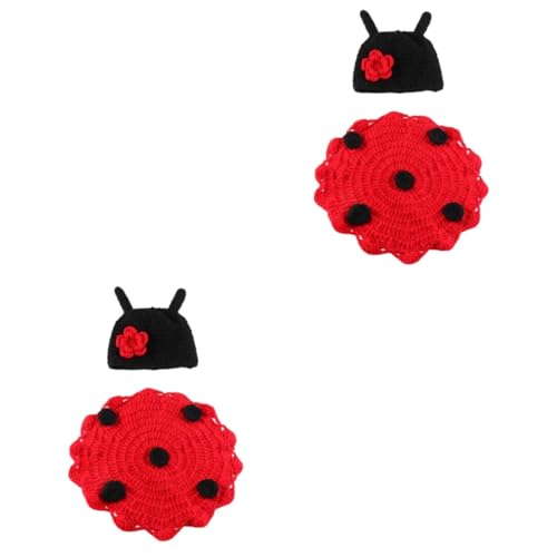 Mikikit 2 Sätze Baby-Marienkäfer-Set Babykleidung unisex Marienkäfer-Kostüm Kleider Hüte Babymütze gestricktes Kostüm Spitze Requisiten Prop-Hut einstellen Männer und Frauen Flaum rot Mikikit 2 Sätze Baby-Marienkäfer-Set Babykleidung unisex Marienkäfer-Kostüm Kleider Hüte Babymütze gestricktes Kostüm Spitze Requisiten Prop-Hut einstellen Männer und Frauen Flaum rot von Mikikit