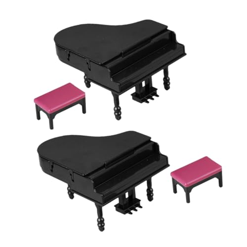 Mikikit 2 Sätze Miniatur Puppenhaus Klavier Set Teilig mit Hocker Filigranes Musikinstrument Modell Künstlerische Dekoration für Büro Zuhause Sammelobjekt Detailreiche Handwerkskunst Mikikit 2 Sätze Miniatur Puppenhaus Klavier Set Teilig mit Hocker Filigranes Musikinstrument Modell Künstlerische Dekoration für Büro Zuhause Sammelobjekt Detailreiche Handwerkskunst von Mikikit