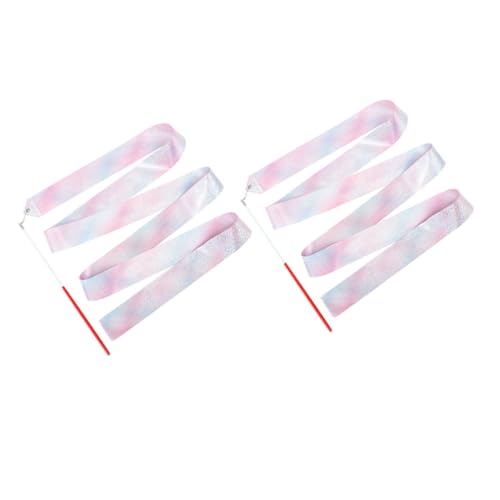 Mikikit 2 Stück Blinkende Sternbänder Tanzbänder Für Bandtänzerstab Rosa Band Party Regenbogen Rhythmisches Buntes Band Glitzerbänder Stäbe Gymnastikzeug Seide Polyester Mikikit 2 Stück Blinkende Sternbänder Tanzbänder Für Bandtänzerstab Rosa Band Party Regenbogen Rhythmisches Buntes Band Glitzerbänder Stäbe Gymnastikzeug Seide Polyester von Mikikit