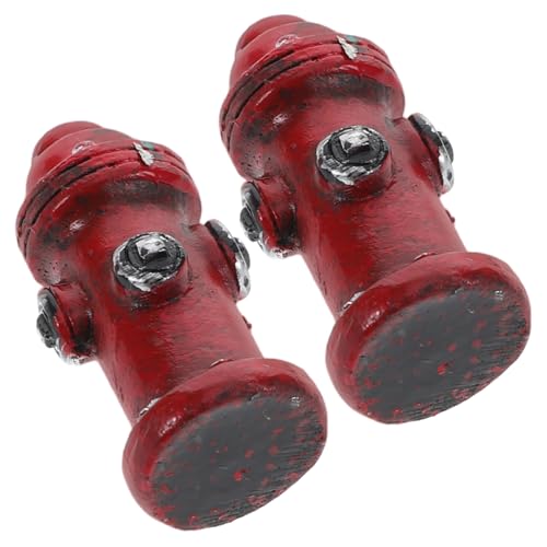 Mikikit 2 Stück Feuerlöscher-Modell Miniatur-feuerhydrant Für Puppenhaus Mini-feuerhydrant Hydranten Miniatur-feuerhydranten-Ornament Puppenhaus-feuerwehrspielzeug Harz von Mikikit