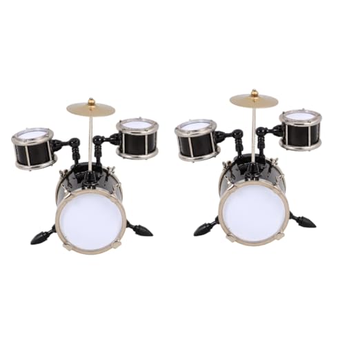 Mikikit 2 Stück Mini Jazz Drum Model Miniatur winzig Puppe Zubehör Mini-Instrumente Mini-Instrumente als Ornamente kleines Instrument für Party Metall Mikikit 2 Stück Mini Jazz Drum Model Miniatur winzig Puppe Zubehör Mini-Instrumente Mini-Instrumente als Ornamente kleines Instrument für Party Metall von Mikikit