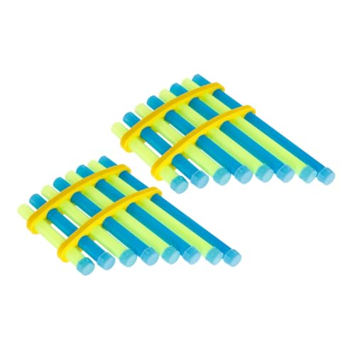 Mikikit 2 Stück Teiliges DIY Panflöten für Plastik Musikinstrument Pädagogisches für Musik und Physikunterricht Langlebig und für Musikpartys und Klassenzimmerunterricht von Mikikit