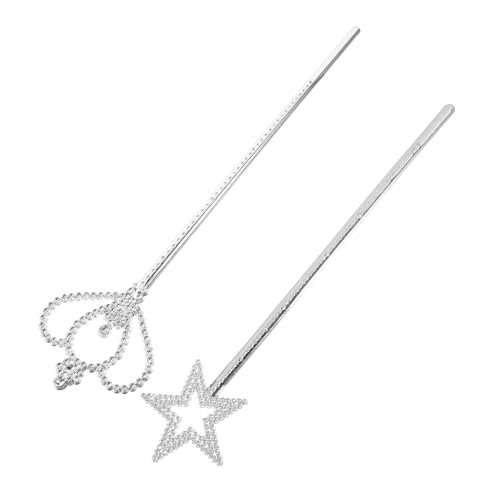 Mikikit 2 Stück versilberter Sternstab Prinzessin Fee Zauberstab für Sternenstab Leuchtstäbe Masse Schmetterlings- und Sternstäbe Zauberstäbe Pilzstab Abs Silver Mikikit 2 Stück versilberter Sternstab Prinzessin Fee Zauberstab für Sternenstab Leuchtstäbe Masse Schmetterlings- und Sternstäbe Zauberstäbe Pilzstab Abs Silver von Mikikit
