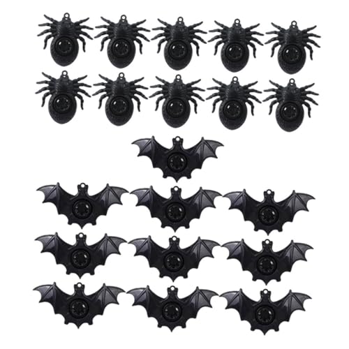 Mikikit 20Stücke Halloween Fledermauspfeifen Kinderpfeife für Halloween Party Geräuschmacher mit Cartoonhaftem Design für Partygeschenke von Mikikit