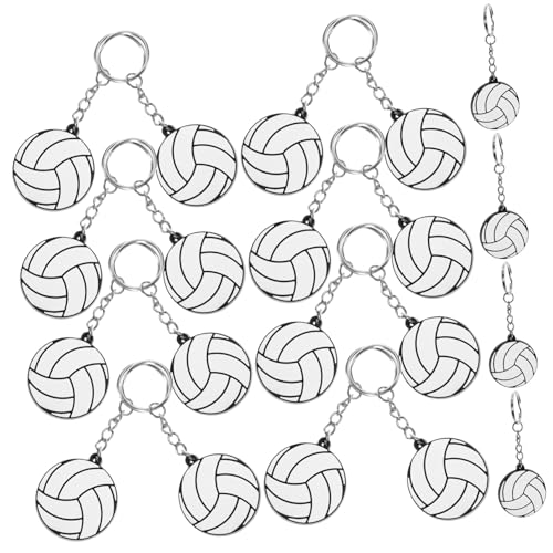 Mikikit 20Stücke Volleyball Schlüsselanhänger Robuster Schlüsselbund Anhänger für Partys Sportevents und Praktische Dekoration für Rucksäcke und Schlüssel Mikikit 20Stücke Volleyball Schlüsselanhänger Robuster Schlüsselbund Anhänger für Partys Sportevents und Praktische Dekoration für Rucksäcke und Schlüssel von Mikikit