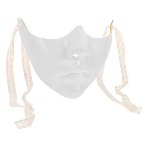 Mikikit 2stücke Maskenball-maske Untere Halbmaske Für Damen Cosplay-party-maske Aus Kunststoff Mit Bindeseil Für Partys Und Bälle von Mikikit
