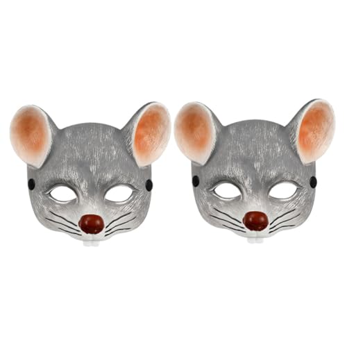 Mikikit 2Stücke Realistische Rattenmaske Beängstigende Tiermasken für Halloween Karneval Cosplay Langlebigem PU Leicht Komfortabel für Festliche Anlässe Mikikit 2Stücke Realistische Rattenmaske Beängstigende Tiermasken für Halloween Karneval Cosplay Langlebigem PU Leicht Komfortabel für Festliche Anlässe von Mikikit