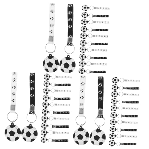 Mikikit 3 Sätze Fußball Schlüsselanhänger Schlüsselanhänger Brieftaschenhalter Fußball Partygeschenke Spieler Sport Fußball Schlüsselanhänger Billard Fan Euro Coolste 12 Stück * 3 von Mikikit