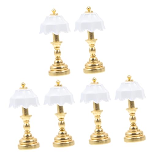 Mikikit 3 Sätze Mini-schreibtischlampenmodell Puppe Miniaturen Nachttisch Licht Für Schlafzimmerlampe Miniaturmöbelmodell Winziges Metall Golden 2 Stücke * 3 Mikikit 3 Sätze Mini-schreibtischlampenmodell Puppe Miniaturen Nachttisch Licht Für Schlafzimmerlampe Miniaturmöbelmodell Winziges Metall Golden 2 Stücke * 3 von Mikikit