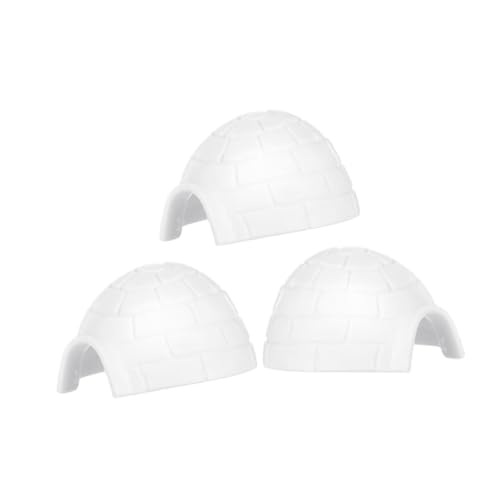 Mikikit 3 Stück Iglu-Modell Mini Winzig Figur Iglu- Bären Kleinkinder Schnee Arktisches Modell Polar- Zahlen Party Weiß Plastik Mikikit 3 Stück Iglu-Modell Mini Winzig Figur Iglu- Bären Kleinkinder Schnee Arktisches Modell Polar- Zahlen Party Weiß Plastik von Mikikit