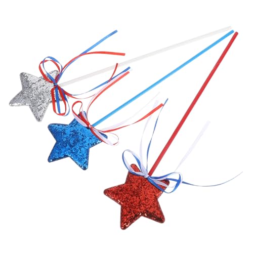 Mikikit 3 Stück Patriotische Sternstäbe Rot Silber Blau Leichte Zauberstäbe für Unabhängigkeitstag Party Wiederverwendbare Dekoration Vielseitige Kinderparty Geschenke und US Mikikit 3 Stück Patriotische Sternstäbe Rot Silber Blau Leichte Zauberstäbe für Unabhängigkeitstag Party Wiederverwendbare Dekoration Vielseitige Kinderparty Geschenke und US von Mikikit
