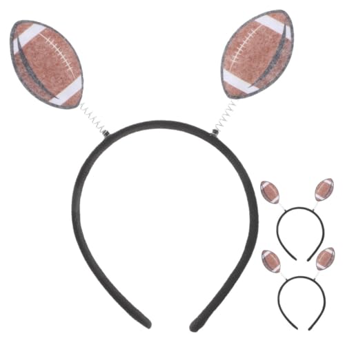 Mikikit 3 Stück Rugby-Stirnband Sportzubehör Geburtstag Haarschmuck zum Muttertag Fußball-Geburtstags-Fotoautomaten-Requisiten Cheerleader-Stirnbänder Fußball-Party-Haarschmuck Filz Mikikit 3 Stück Rugby-Stirnband Sportzubehör Geburtstag Haarschmuck zum Muttertag Fußball-Geburtstags-Fotoautomaten-Requisiten Cheerleader-Stirnbänder Fußball-Party-Haarschmuck Filz von Mikikit