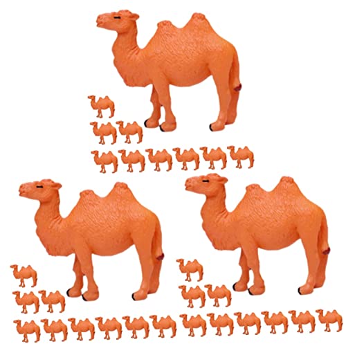 Mikikit 30 STK Kamelpuppenverzierung Miniatur-Kamelfiguren Dekorationen für zu Hause Kinderspielzeug Spielzeuge Kamel-Modell Kamel-Ornament Puzzle Statue Sukkulente Pflanzen schmücken PVC von Mikikit