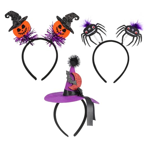 Mikikit 3Stücke Halloween Stirnbänder Lustige Haaraccessoires für Kostümpartys Leicht und Bequem Halloween Feiern und Andere Anlässe Mikikit 3Stücke Halloween Stirnbänder Lustige Haaraccessoires für Kostümpartys Leicht und Bequem Halloween Feiern und Andere Anlässe von Mikikit