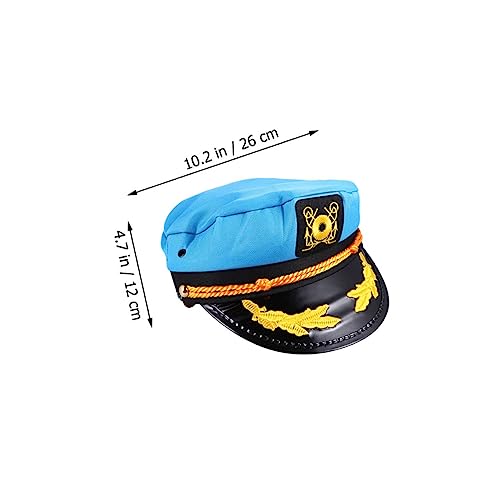 Mikikit 4 Stck Teiliges Captain Sailor Hat Leichte Atmungsaktive Kostüm Mütze für Erwachsene Damen und Herren für und Cosplay Partys in Blau Grün und von Mikikit