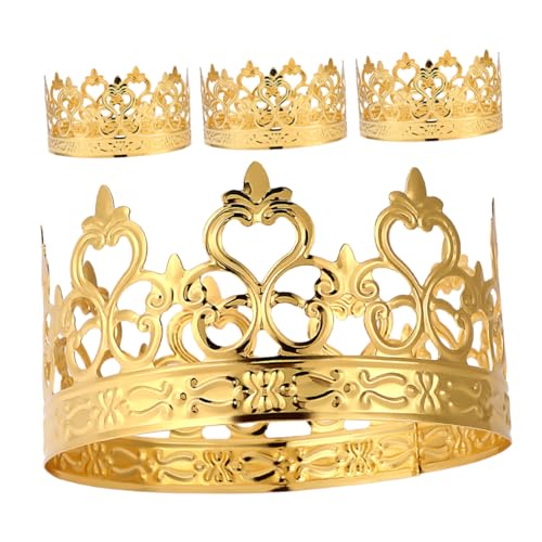 Mikikit 4 Stück Goldene Kronkuchendekoration Dekorationen Mini Glücklich Tiaras Hochzeitsaufsätze Für Kuchen Kleine Krone Kuchen -topper Krone Kuchendekoration Kind Kuchen Krone Eisenblech Mikikit 4 Stück Goldene Kronkuchendekoration Dekorationen Mini Glücklich Tiaras Hochzeitsaufsätze Für Kuchen Kleine Krone Kuchen -topper Krone Kuchendekoration Kind Kuchen Krone Eisenblech von Mikikit