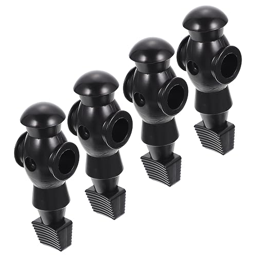 Mikikit 4 Stück Pokerspieler Tischfußball Kickertisch Zubehör Fußballzubehör Fußballparty Fußballspielzubehör Ersatzspieler für Tischkicker Kickermann Ersatz Fußballmaschine Harz Schwarz von Mikikit