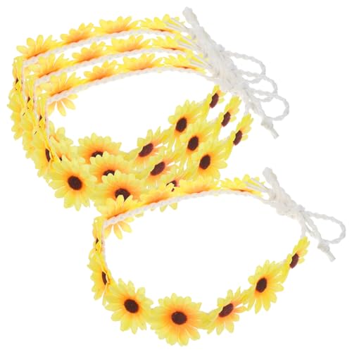 Mikikit 4 Stück Sonnenblumen Haarband für Damen Langlebiges Vielseitiges Blumen Haaraccessoire Geeignet für Hochzeit Festival Strandparty und Cosplay Gelbes Stirnband mit Elegantem Design Mikikit 4 Stück Sonnenblumen Haarband für Damen Langlebiges Vielseitiges Blumen Haaraccessoire Geeignet für Hochzeit Festival Strandparty und Cosplay Gelbes Stirnband mit Elegantem Design von Mikikit